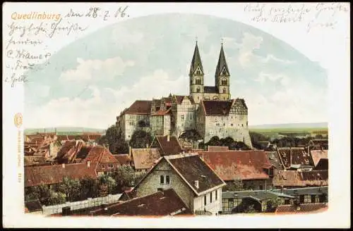 Ansichtskarte Quedlinburg Panorama-Ansicht 1906