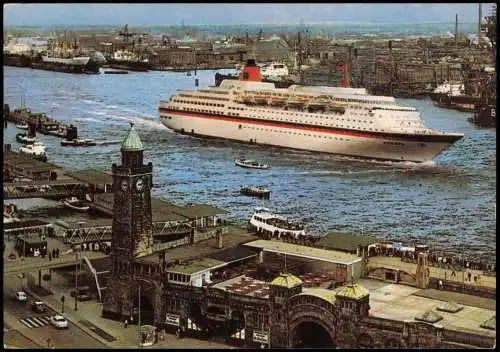 Ansichtskarte Hamburg Dampfer MS EUROPA im Hamburger Hafen 1976