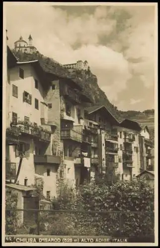 Klausen (Südtirol) Chiusa Ortsansicht CHIUSA D'ISARCO ALTO ADIGE, ITALIA 1940