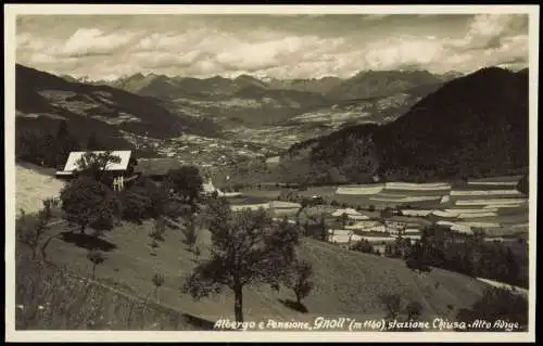 Klausen Südtirol Chiusa Albergo   Pensione Gnollstazione Chiusa Alto Adige 1940