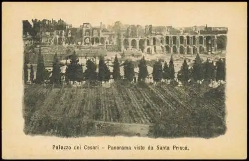 .Italien Italia Palazzo dei Cesari Panorama visto da Santa Prisca (Italien) 1900