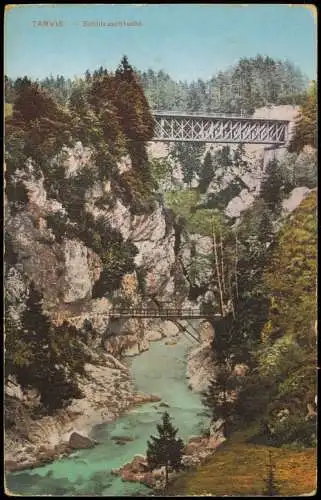 Tarvis Tarvisio Trbiž Umland-Ansicht TARVIS Schlitzaschlucht Brücke  1912