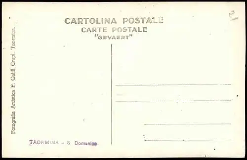 Cartoline Taormina Panorama-Ansicht S. Domenice 1930