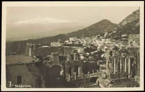 Cartoline Taormina Panorama-Ansicht (Panoramic View) 1930