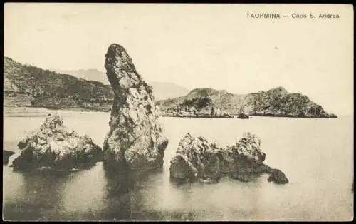 Cartoline Taormina Umland-Ansicht TAORMINA Capo S. Andrea 1910