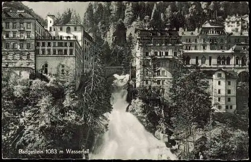 Ansichtskarte Bad Gastein Bad Gastein Badgastein 1083 m Wasserfall 1950