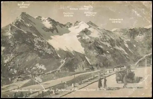 Zell am See Großglockner-Hochalpenstraße, Parkplatz Edelweiss-Spitze 2571m 1936