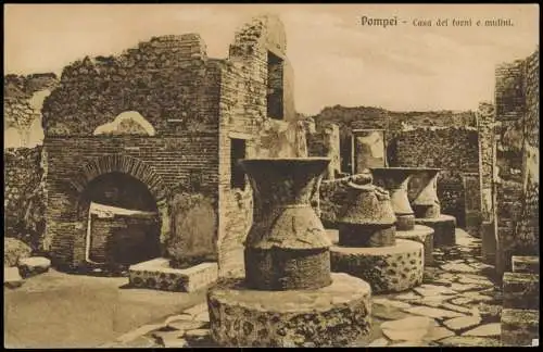 Cartoline Pompei Pompei Casa dei forni e mulini 1910