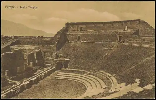 Cartoline Pompei Antike Tempel Pompei Teatro Tragico 1910