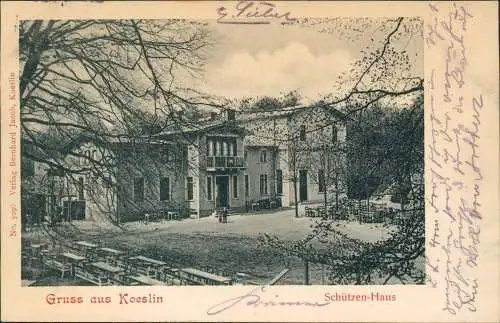 Postcard Köslin Koszalin Schützen-Haus 1900  Pommern