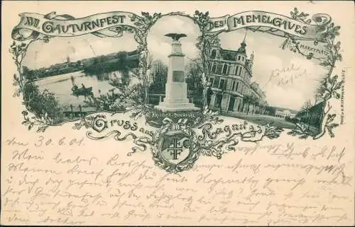 Ragnit Неман Ragainė Ragneta 3 Bild Gauturnfest Memel Markt Ostpreußen 1901