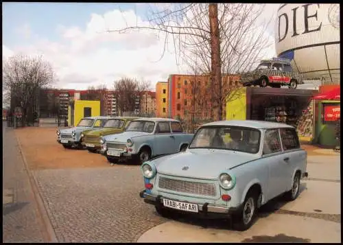 Ansichtskarte Berlin Trabant Trabi 601 Zimmerstraße Welt-Ballon 2008