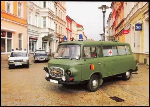 Ansichtskarte Meiningen Barkas Lada Auto 150 Jahre Feuerwehr 2014