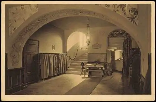 Ansichtskarte Uhlstädt-Kirchhasel Schloss Weissenburg a.d. Saale Diele 1926