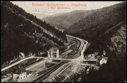 Ansichtskarte Leutenberg Bahnhof Lichtentanne 1928