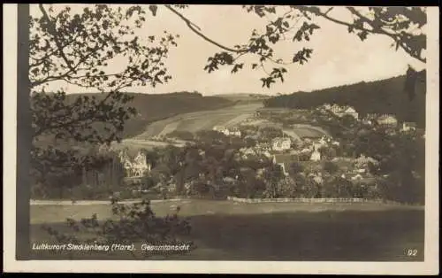 Ansichtskarte Stecklenburg Harz Gesamtansicht 1930