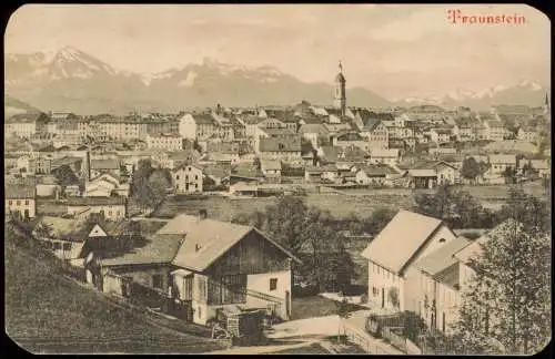 Ansichtskarte Traunstein Stadtpartie 1910