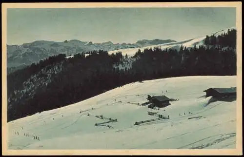 Ansichtskarte Bad Tölz Blick vom Blomberg auf Benediktenwand-Gruppe 1929