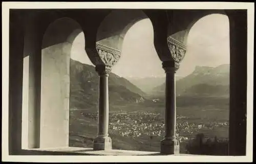 Meran Merano Castello Tirolo Veduta dalla sala Imperiale su Merano 1930