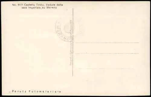 Meran Merano Castello Tirolo Veduta dalla sala Imperiale su Merano 1930