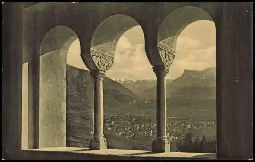 Meran Merano SCHLOSS TIROL BLICK VOM KAISERSAAL GEGEN MERAN 1918/1913