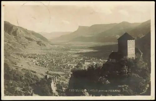 Cartoline Meran Merano CASTELLO TIROLO presso MERANO 1927