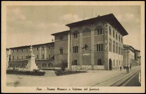 Cartoline Pisa Piazza Mazzini e Palazzo del Gouerno 1910