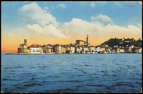 Postcard Piran Pirano Panorama-Ansicht (Pirano) 1910/1915