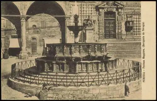 Cartoline Perugia PERUGIA Fontana Maggiore (Bevignate da Perugia) 1910