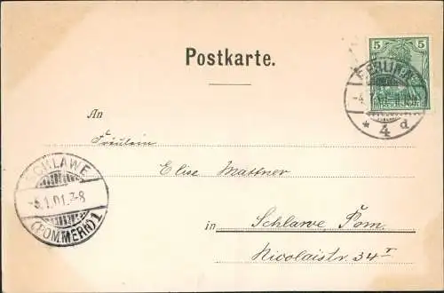 Ansichtskarte  Künstlerkarte Liebe Liebespaar - Love Engel 1901