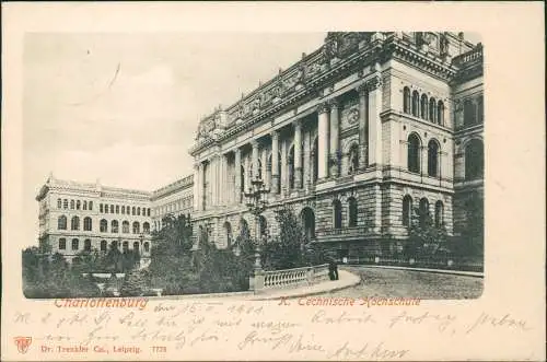 Ansichtskarte Charlottenburg-Berlin Technische Hochschule 1901