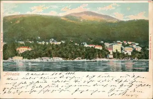 Postcard Sankt Jakobi Opatija (Abbazia) Panorama 1901