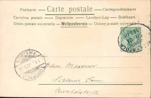 CPA Chamonix-Mont-Blanc Mont Blanc Stimmungsbild Künstlerkarte 1901