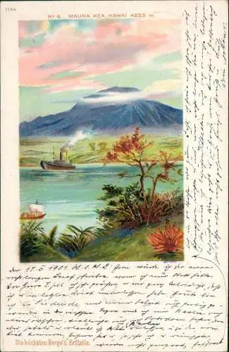 Postcard _Hawaii Allgemein Mauna Kea Vulkan Vulcano Künstlerkarte 1901