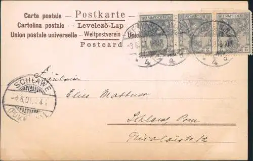 Ansichtskarte  Fischer's Heimkehr Fischer Kinder Künstlerkarte 1901