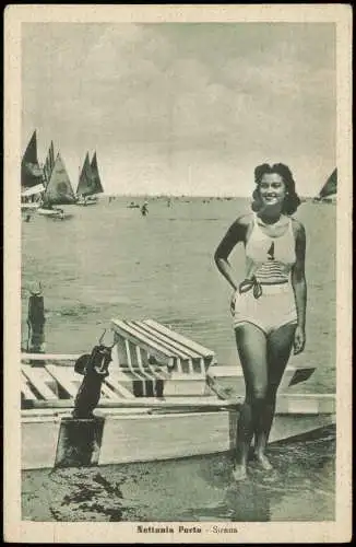 .Italien Italia Allgemein Italien Nettunia Porto Sirena (Badenixe am Meer) 1920