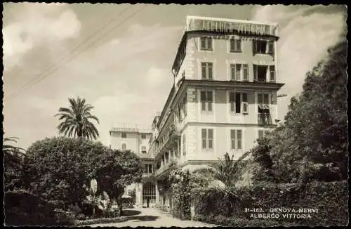 Cartoline Nervi-Genua Genova (Zena) ALBERGO VITTORIA 1950