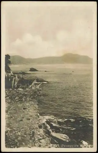 Cartoline Nervi-Genua Genova (Zena) Mittelmeer, Passeggiata a Mare 1930