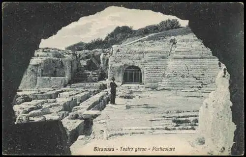 Syrakus (Syracusa) Siracusa (Sarausa) Siracusa Teatro greco Particolare 1910