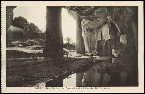 Syrakus Syracusa Siracusa Sarausa Grotta dei Cordari Latomia del Paradiso 1910