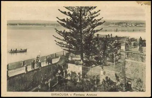 Syrakus (Syracusa) Siracusa (Sarausa) Stadtteilansicht, Fontana Aretusa 1910