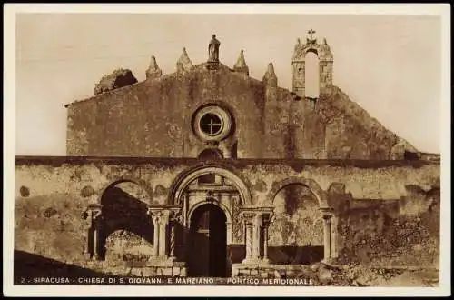 Syrakus Syracusa Siracusa Sarausa GIOVANNI E MARZIANO PORTICO MERIDIONALE 1930