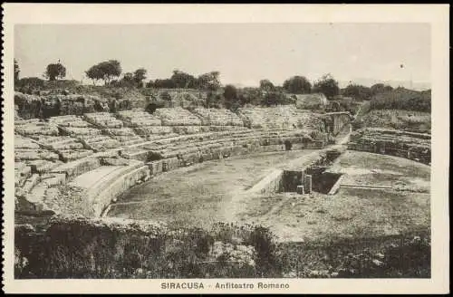 Syrakus (Syracusa) Siracusa  Anfiteatro Romano  romanischesAmphitheater  1910