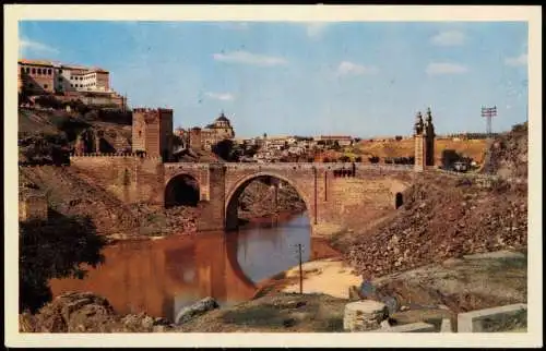 Toledo Puente de Alcántara, Alcantara Bridge, alte Brücke 1960