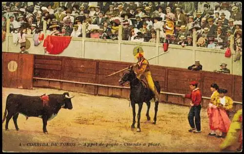 .Spanien Spanien Espana CORRIDA DE TOROS Appel de pique Citando a picar 1920