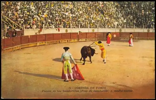 Spanien Stierkampft Espana CORRIDA DE TOROS Puesta de las banderillas 1920