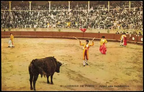 .Spanien Spanien Stierkampft Espana CORRIDA DE TOROS Appel aux banderilles 1920