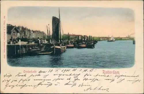 Postkaart Rotterdam Rotterdam Hafen Oosterkade 1901