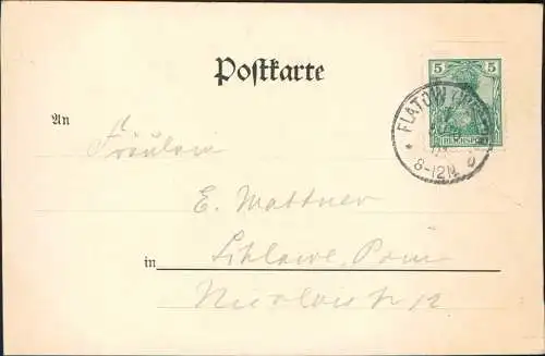 Postcard Flatow (Grenzmark) Złotów Bahnhof u. Totale 1901