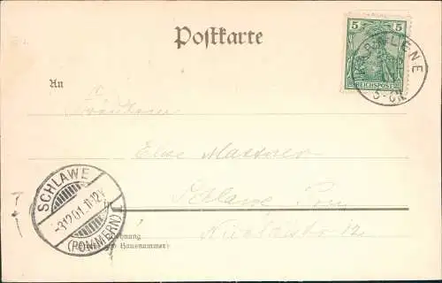 Postcard Karalene  Luisenberg  Post Gasthaus Dulz 1901  Ostpreußen b Insterburg